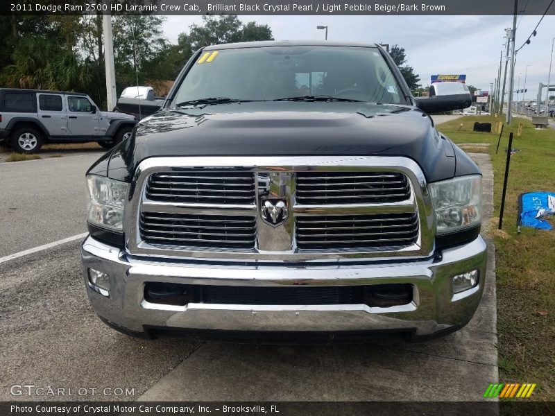 Brilliant Black Crystal Pearl / Light Pebble Beige/Bark Brown 2011 Dodge Ram 2500 HD Laramie Crew Cab