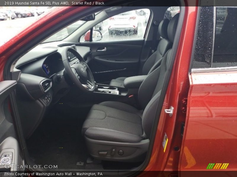 Scarlet Red / Black 2019 Hyundai Santa Fe SEL Plus AWD