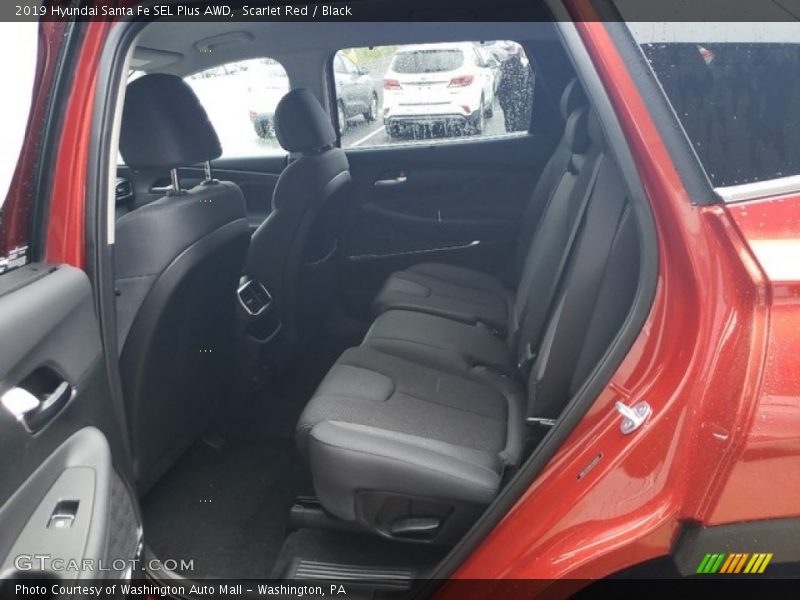 Scarlet Red / Black 2019 Hyundai Santa Fe SEL Plus AWD