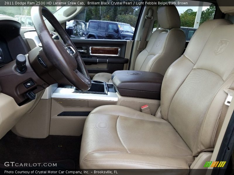 Brilliant Black Crystal Pearl / Light Pebble Beige/Bark Brown 2011 Dodge Ram 2500 HD Laramie Crew Cab