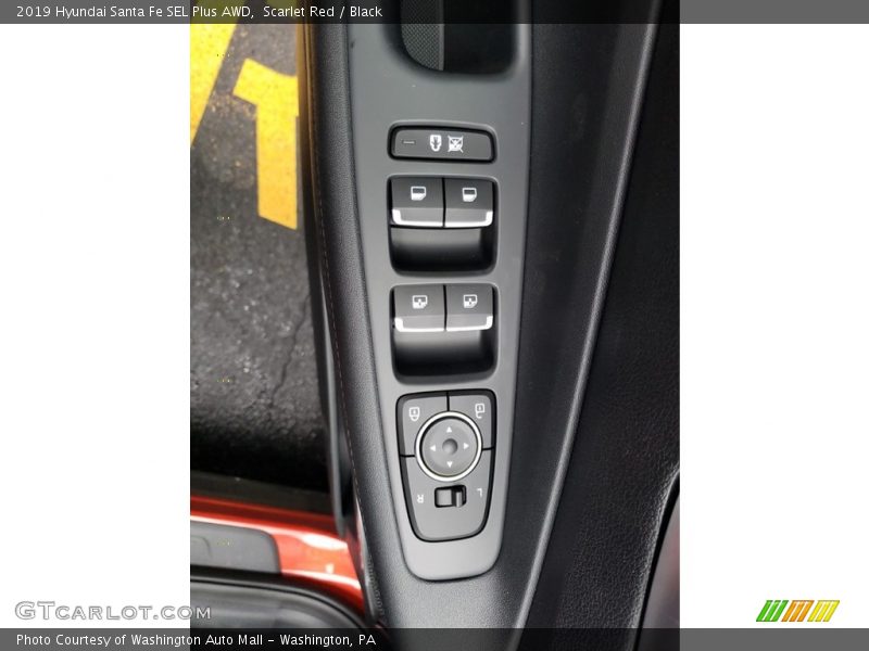 Scarlet Red / Black 2019 Hyundai Santa Fe SEL Plus AWD