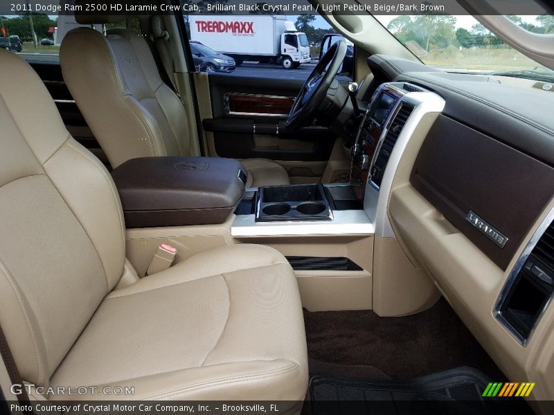 Brilliant Black Crystal Pearl / Light Pebble Beige/Bark Brown 2011 Dodge Ram 2500 HD Laramie Crew Cab