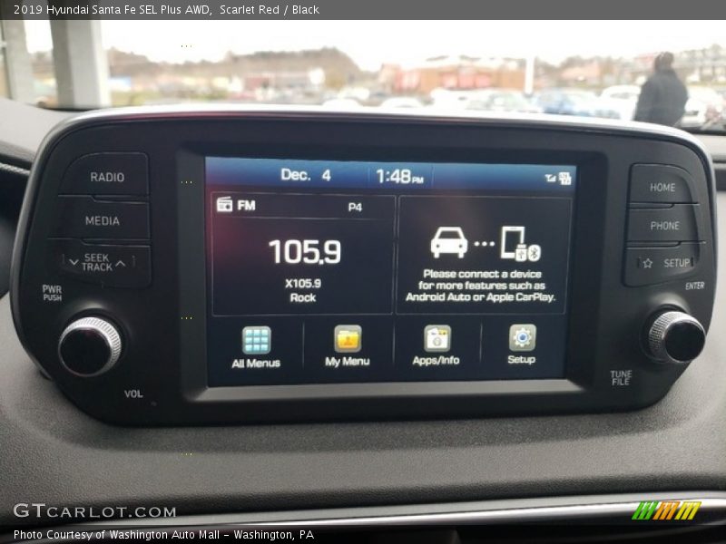 Scarlet Red / Black 2019 Hyundai Santa Fe SEL Plus AWD