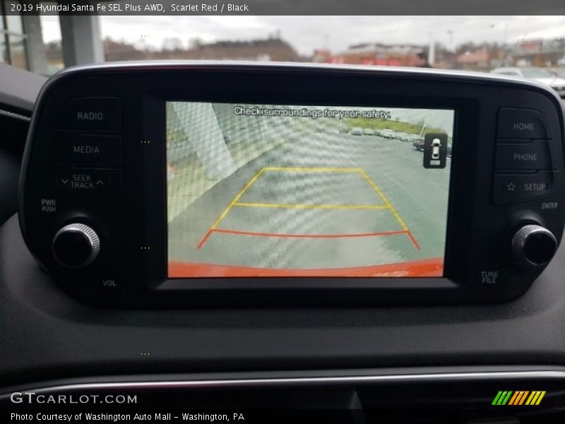 Scarlet Red / Black 2019 Hyundai Santa Fe SEL Plus AWD