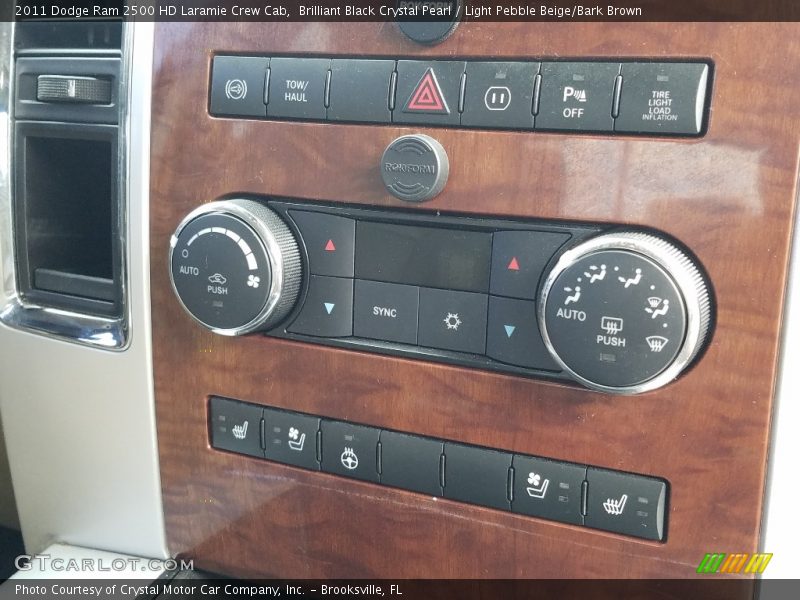Brilliant Black Crystal Pearl / Light Pebble Beige/Bark Brown 2011 Dodge Ram 2500 HD Laramie Crew Cab