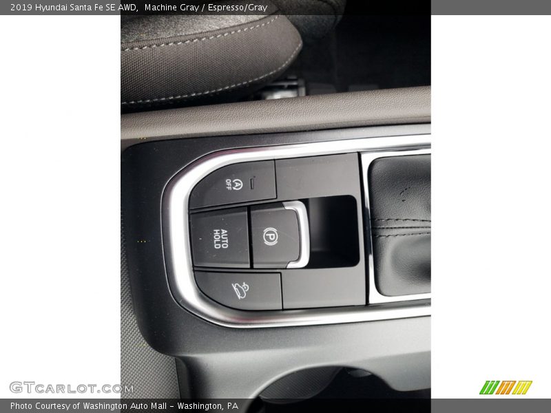 Machine Gray / Espresso/Gray 2019 Hyundai Santa Fe SE AWD