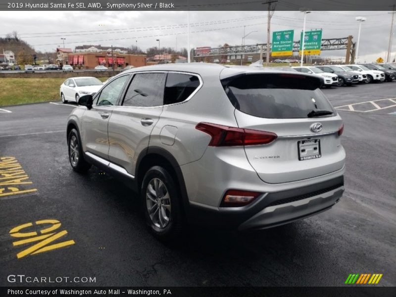 Symphony Silver / Black 2019 Hyundai Santa Fe SEL AWD