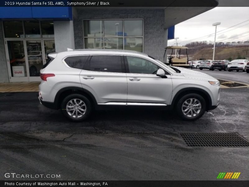 Symphony Silver / Black 2019 Hyundai Santa Fe SEL AWD