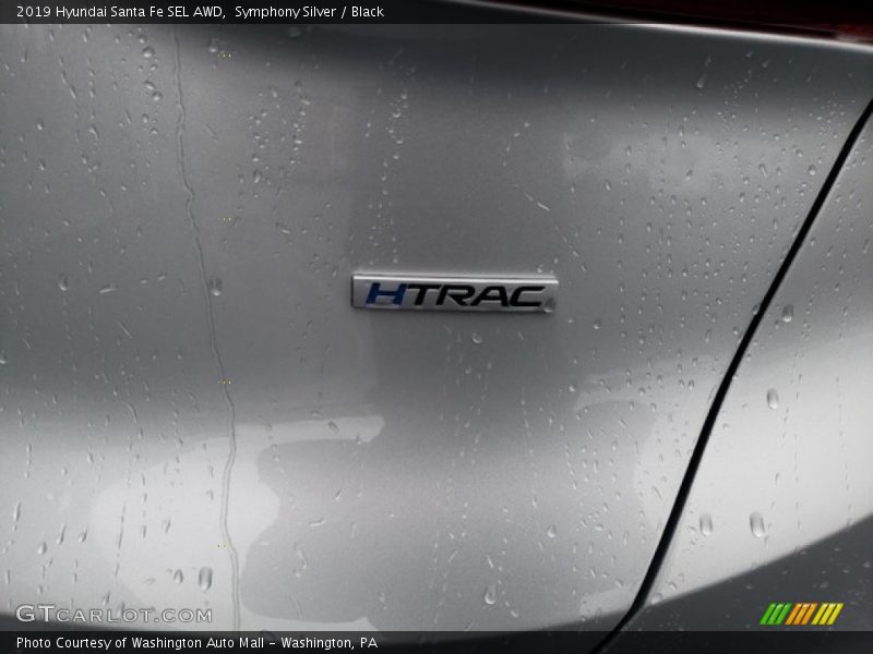 Symphony Silver / Black 2019 Hyundai Santa Fe SEL AWD