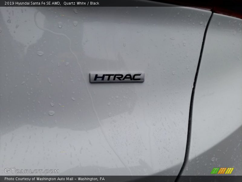 Quartz White / Black 2019 Hyundai Santa Fe SE AWD