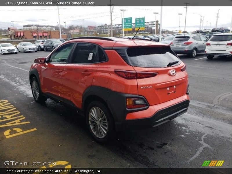 Sunset Orange / Black 2019 Hyundai Kona SEL AWD