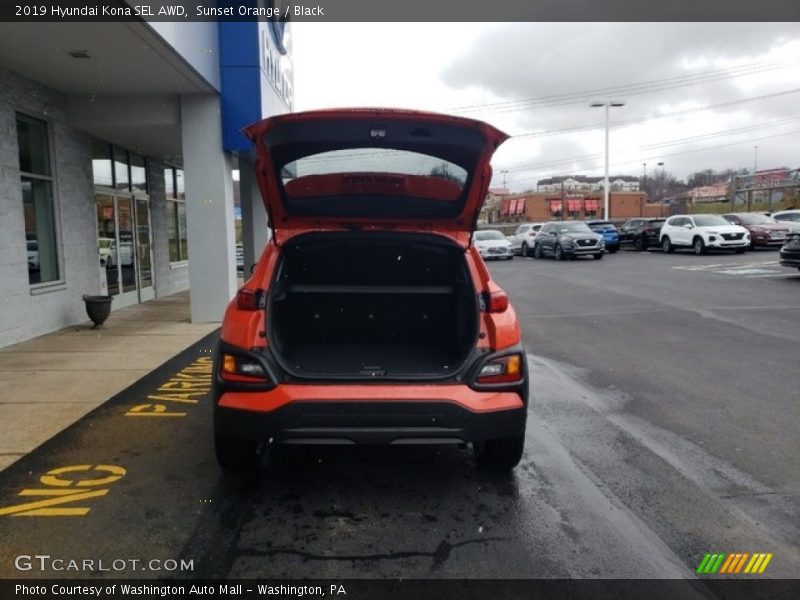 Sunset Orange / Black 2019 Hyundai Kona SEL AWD