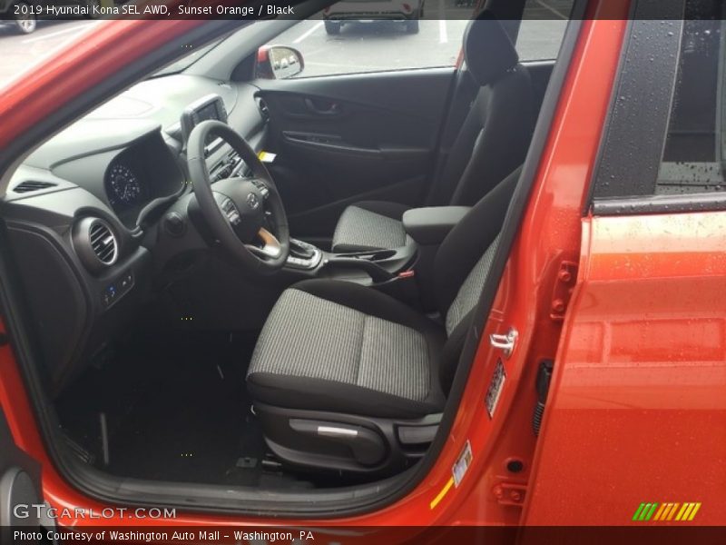 Sunset Orange / Black 2019 Hyundai Kona SEL AWD