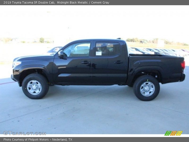 Midnight Black Metallic / Cement Gray 2019 Toyota Tacoma SR Double Cab