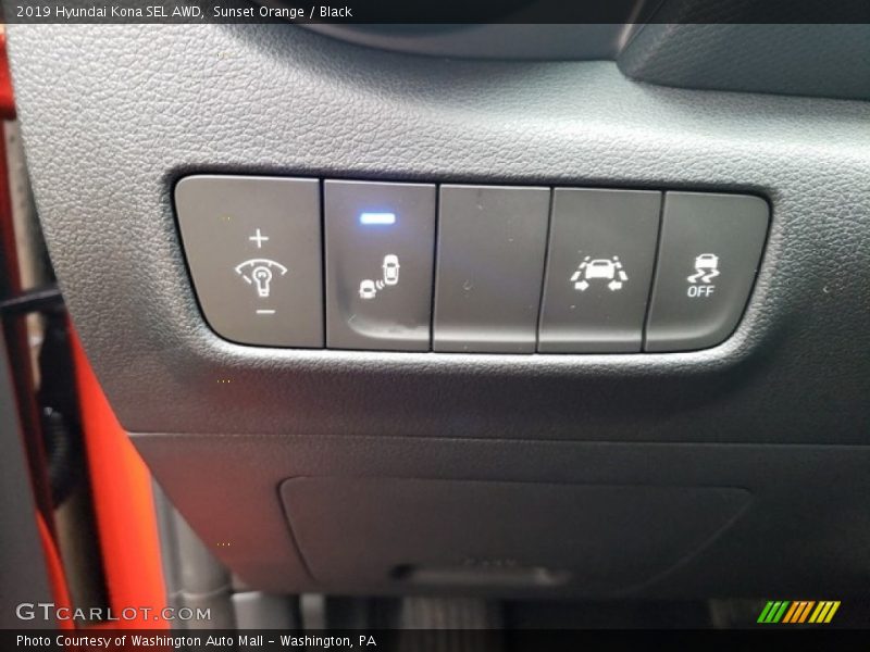 Sunset Orange / Black 2019 Hyundai Kona SEL AWD