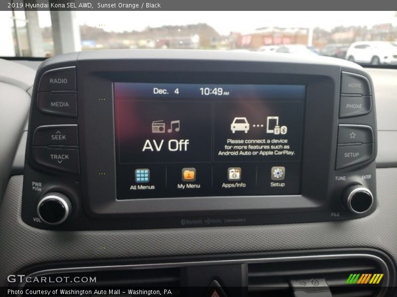 Sunset Orange / Black 2019 Hyundai Kona SEL AWD