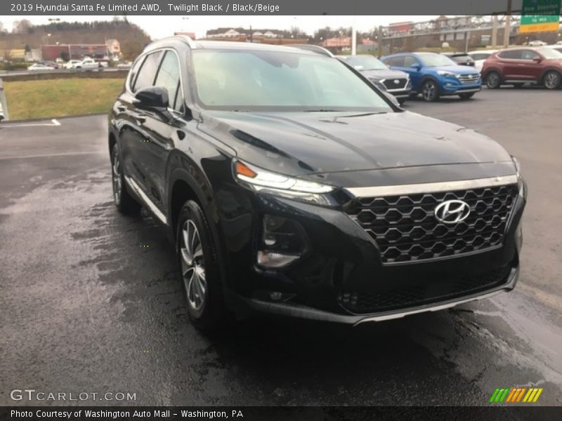 Twilight Black / Black/Beige 2019 Hyundai Santa Fe Limited AWD