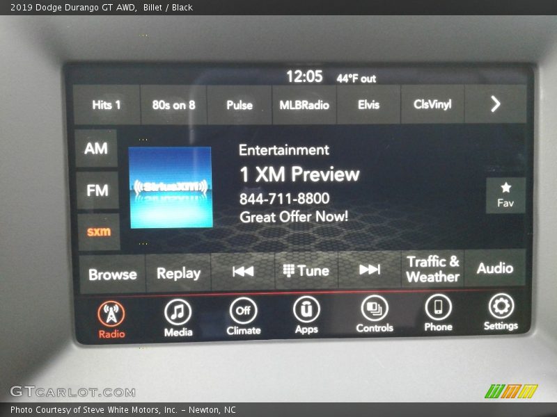 Billet / Black 2019 Dodge Durango GT AWD