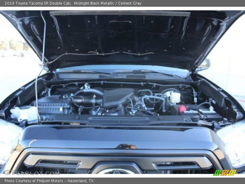Midnight Black Metallic / Cement Gray 2019 Toyota Tacoma SR Double Cab