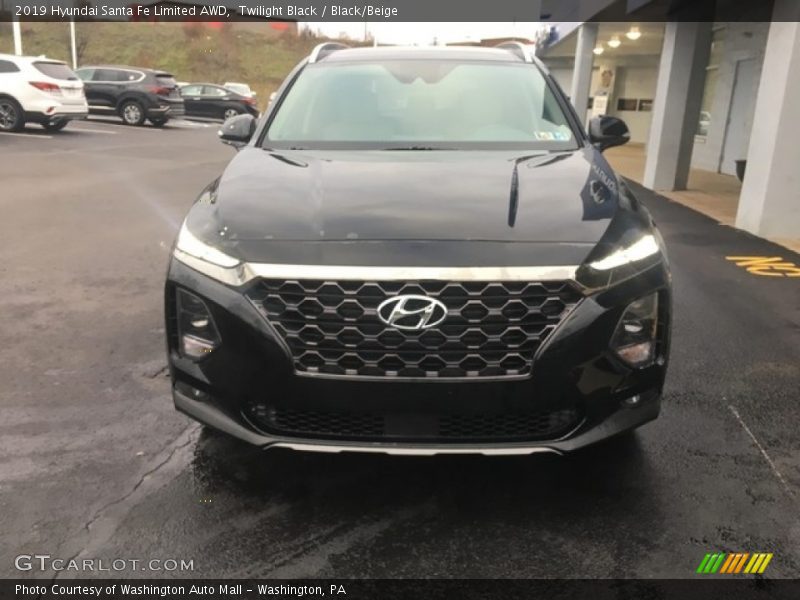 Twilight Black / Black/Beige 2019 Hyundai Santa Fe Limited AWD