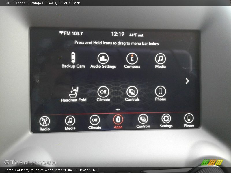 Billet / Black 2019 Dodge Durango GT AWD