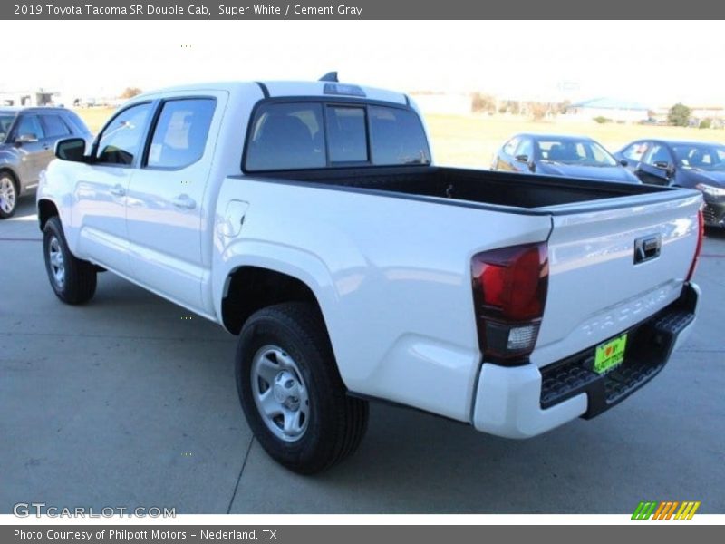 Super White / Cement Gray 2019 Toyota Tacoma SR Double Cab