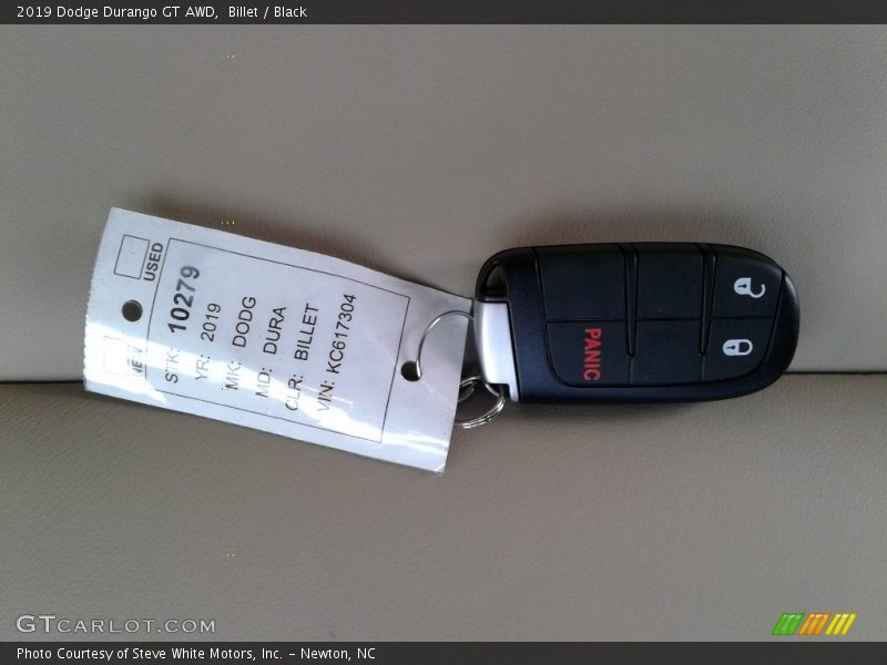 Billet / Black 2019 Dodge Durango GT AWD