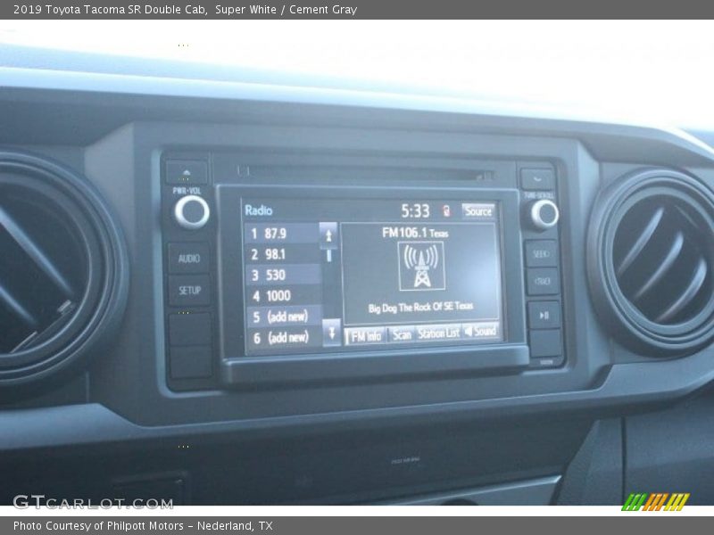 Audio System of 2019 Tacoma SR Double Cab