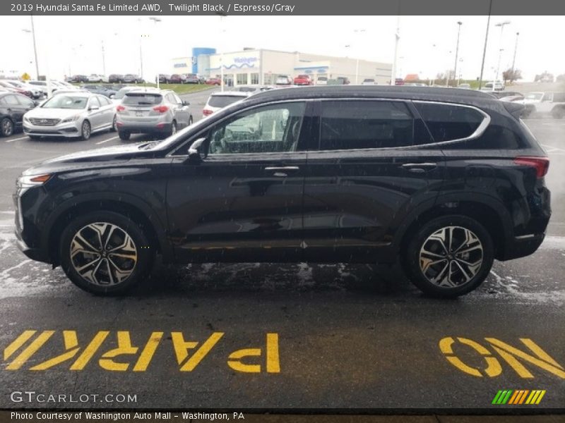 Twilight Black / Espresso/Gray 2019 Hyundai Santa Fe Limited AWD