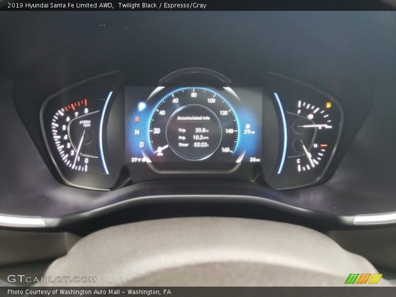 Twilight Black / Espresso/Gray 2019 Hyundai Santa Fe Limited AWD