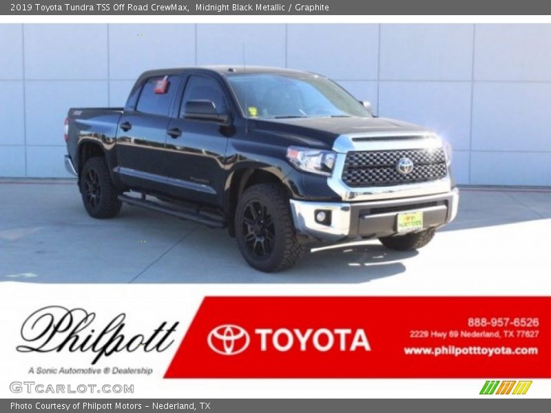 Midnight Black Metallic / Graphite 2019 Toyota Tundra TSS Off Road CrewMax