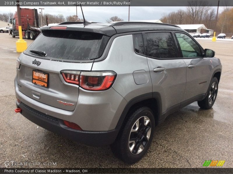 Billet Silver Metallic / Black/Ruby Red 2018 Jeep Compass Trailhawk 4x4