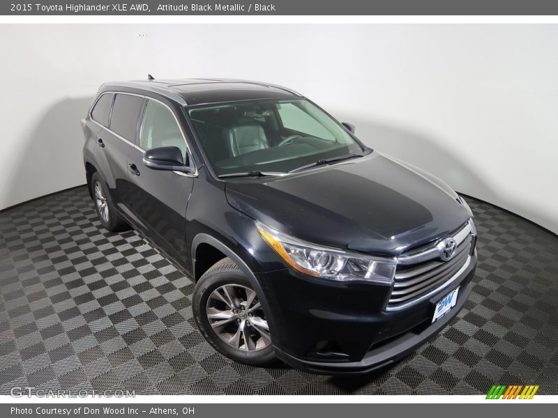 Attitude Black Metallic / Black 2015 Toyota Highlander XLE AWD