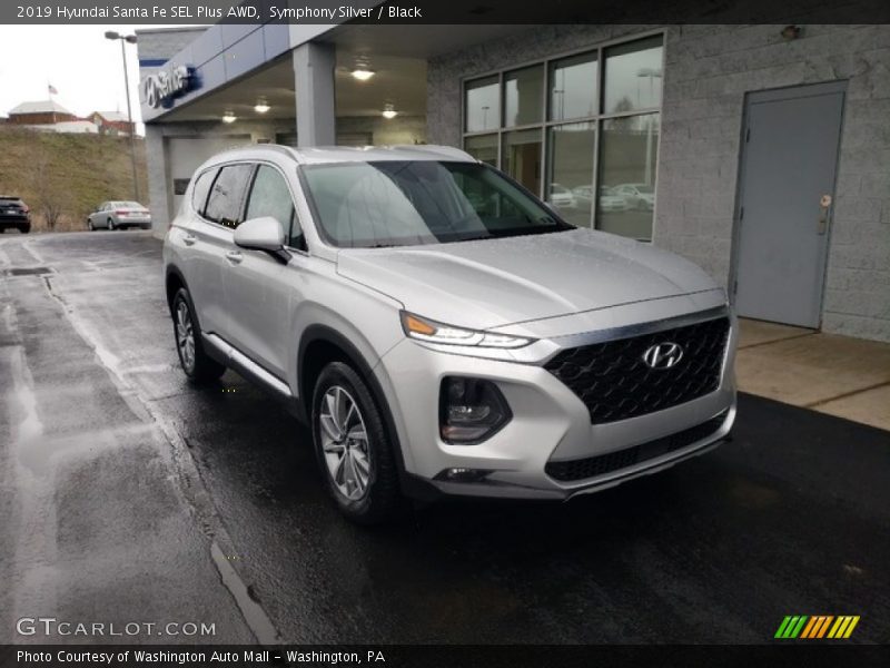 Symphony Silver / Black 2019 Hyundai Santa Fe SEL Plus AWD