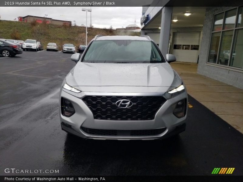 Symphony Silver / Black 2019 Hyundai Santa Fe SEL Plus AWD