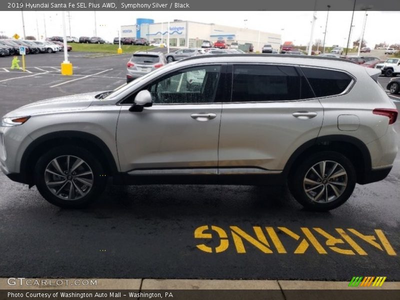 Symphony Silver / Black 2019 Hyundai Santa Fe SEL Plus AWD