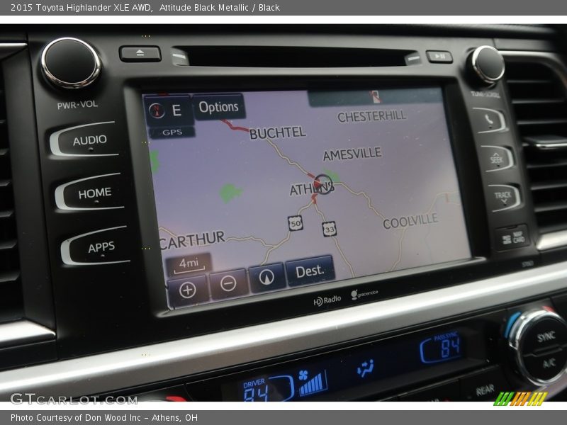 Attitude Black Metallic / Black 2015 Toyota Highlander XLE AWD