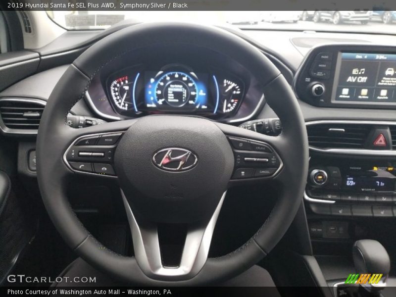Symphony Silver / Black 2019 Hyundai Santa Fe SEL Plus AWD