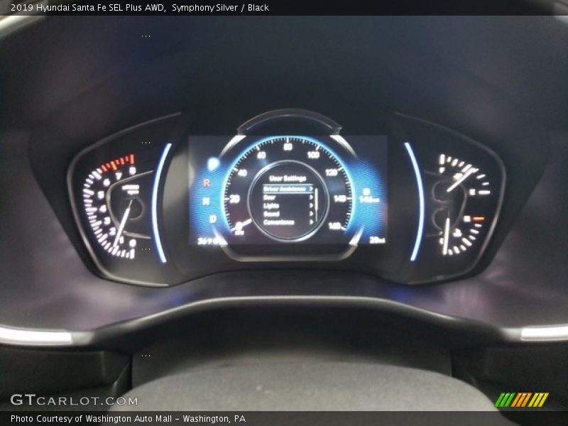 Symphony Silver / Black 2019 Hyundai Santa Fe SEL Plus AWD