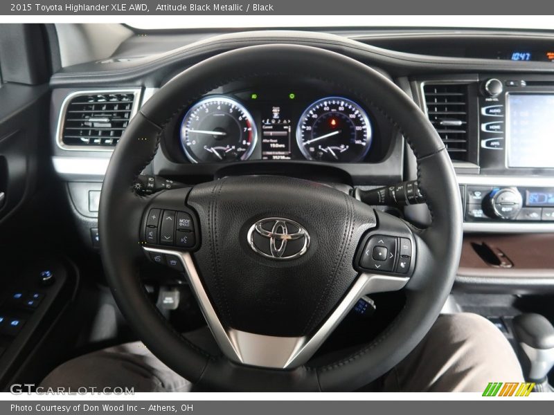 Attitude Black Metallic / Black 2015 Toyota Highlander XLE AWD