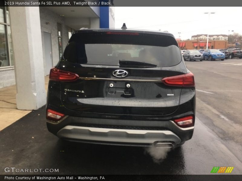 Twilight Black / Black 2019 Hyundai Santa Fe SEL Plus AWD