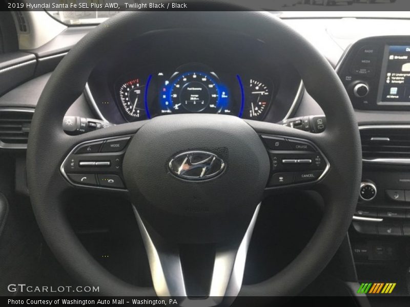 Twilight Black / Black 2019 Hyundai Santa Fe SEL Plus AWD