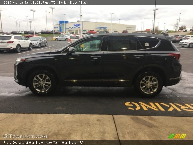 Twilight Black / Black 2019 Hyundai Santa Fe SEL Plus AWD