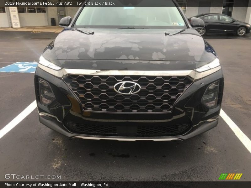 Twilight Black / Black 2019 Hyundai Santa Fe SEL Plus AWD