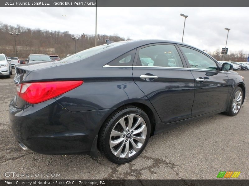 Pacific Blue Pearl / Gray 2013 Hyundai Sonata SE