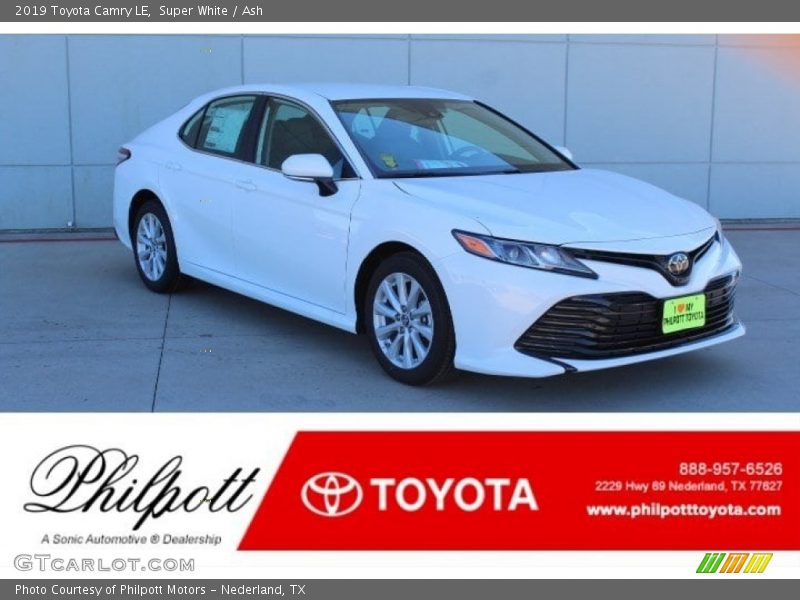 Super White / Ash 2019 Toyota Camry LE
