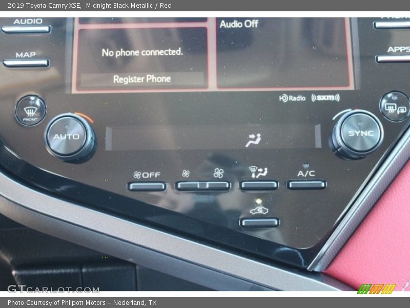 Midnight Black Metallic / Red 2019 Toyota Camry XSE