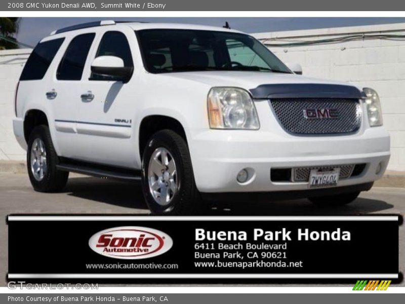 Summit White / Ebony 2008 GMC Yukon Denali AWD