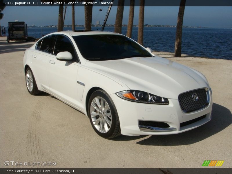 Polaris White / London Tan/Warm Charcoal 2013 Jaguar XF 3.0