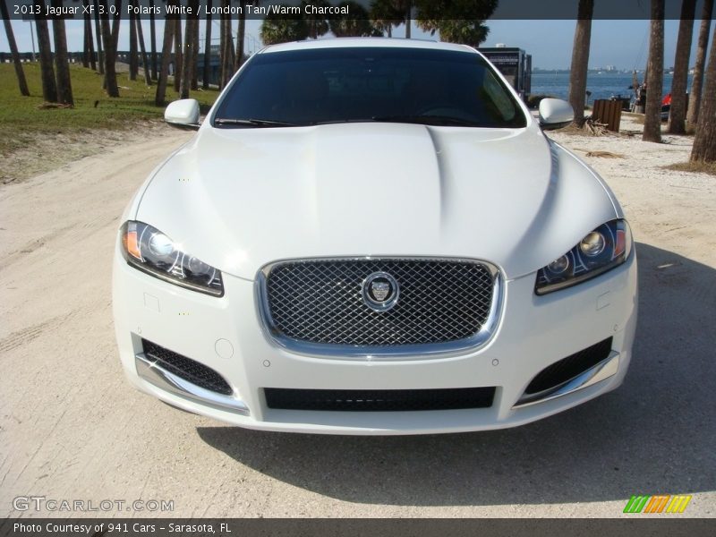 Polaris White / London Tan/Warm Charcoal 2013 Jaguar XF 3.0